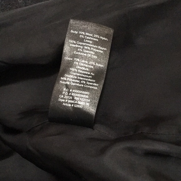 WILFRED Dark Gray  Wool Cashmere Waist Tie Coat Size XS - Picture 12 of 15